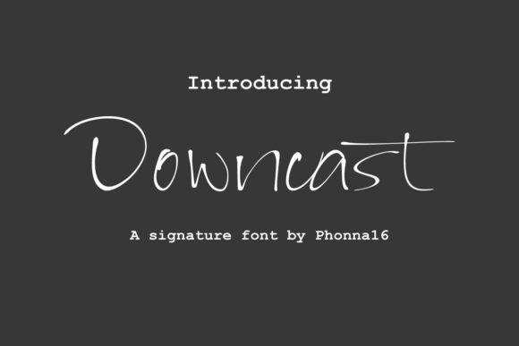Downcast: A Delicate Handwritten Font for Editorial Elegance