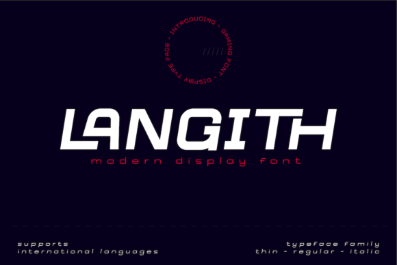 Langith: A Futuristic Display Font That Elevates Small Business Branding