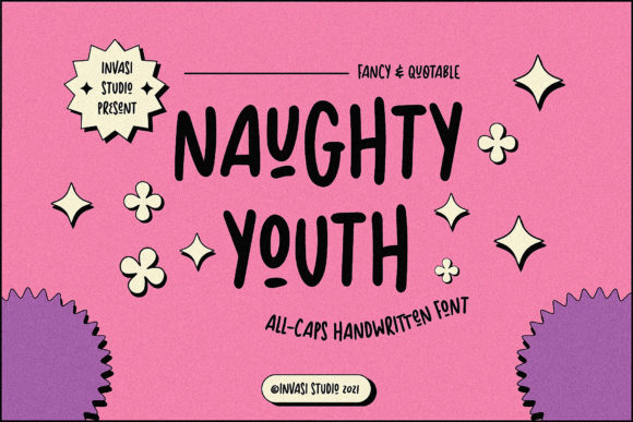 Naughty Youth: A Quirky Display Font for Small Brands