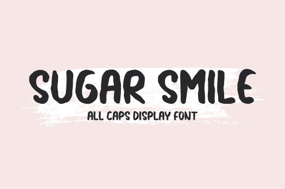 Sugar Smile: A Youthful Display Font for Warm Editorial Designs