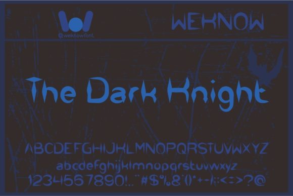 The Dark Knight: A Bold Gothic Display Font for Crafters